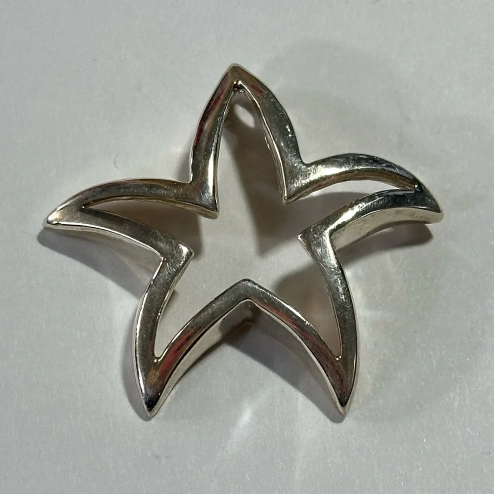 925 Mexico Starfish Star Pendant Y2K 90s Nautical McBling Tropical Cruise Wear